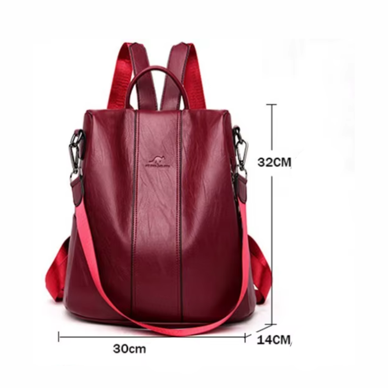 Bolsa Mochila Feminina de Couro