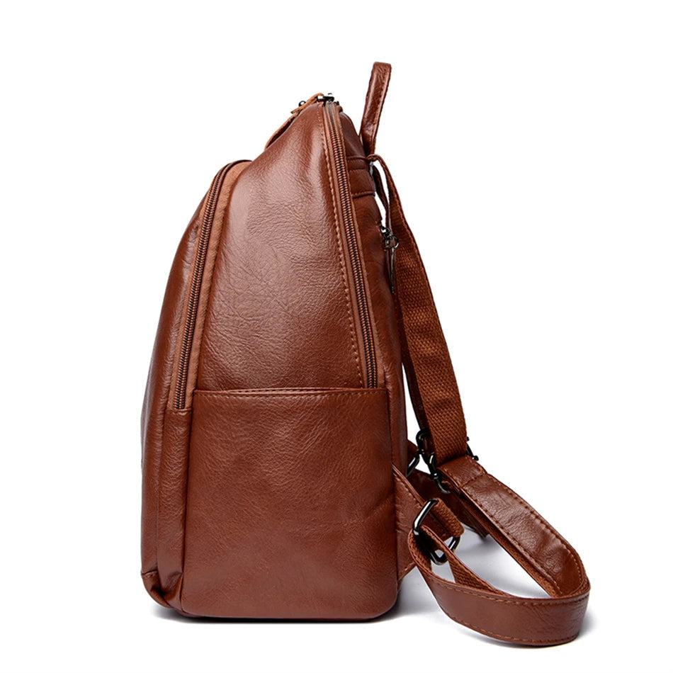 Bolsa Mochila Feminina de Couro Luxuosa