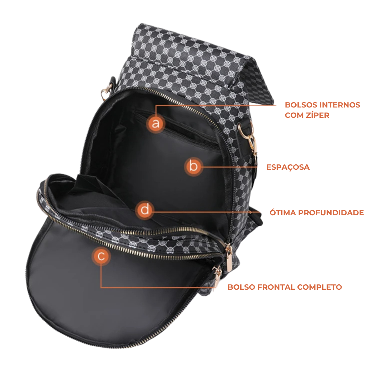 Mochila Feminina de Couro Legítimo