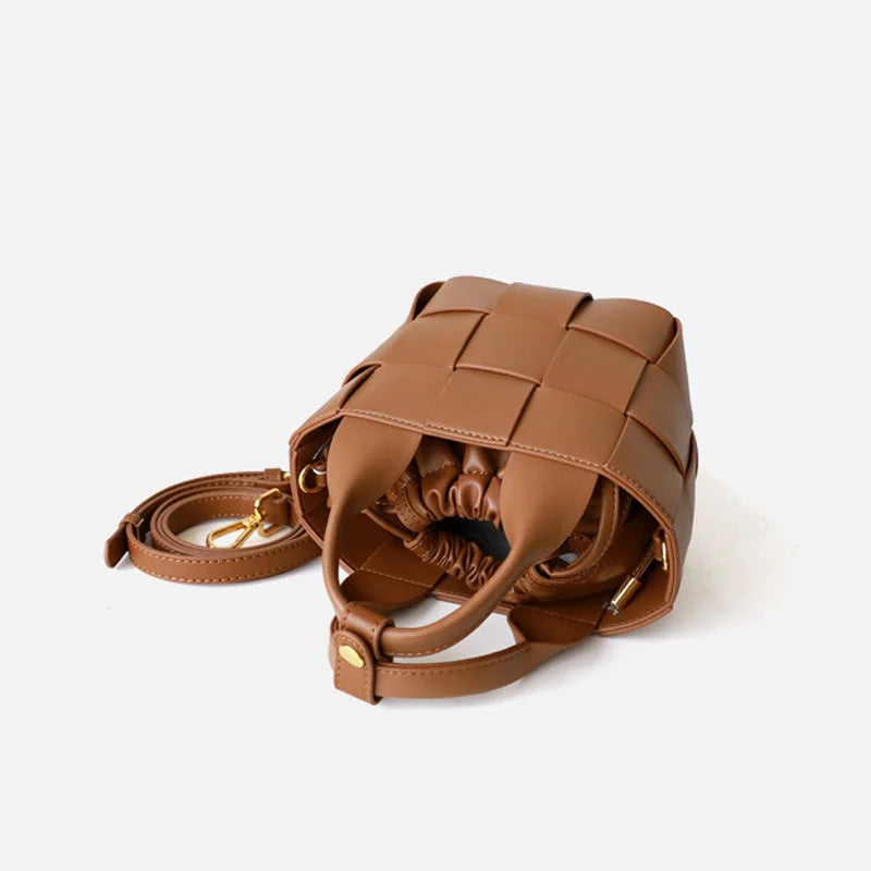 Bolsa Transversal Pequena Bucket Couro Legítimo Nales