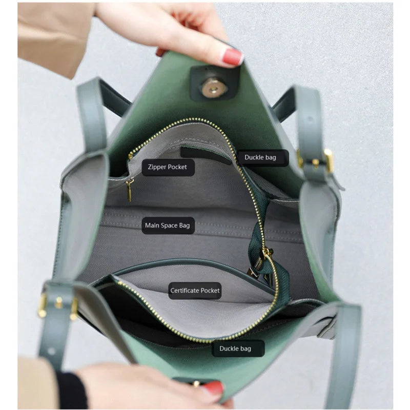 Bolsa Grande Couro Legítimo Madrid