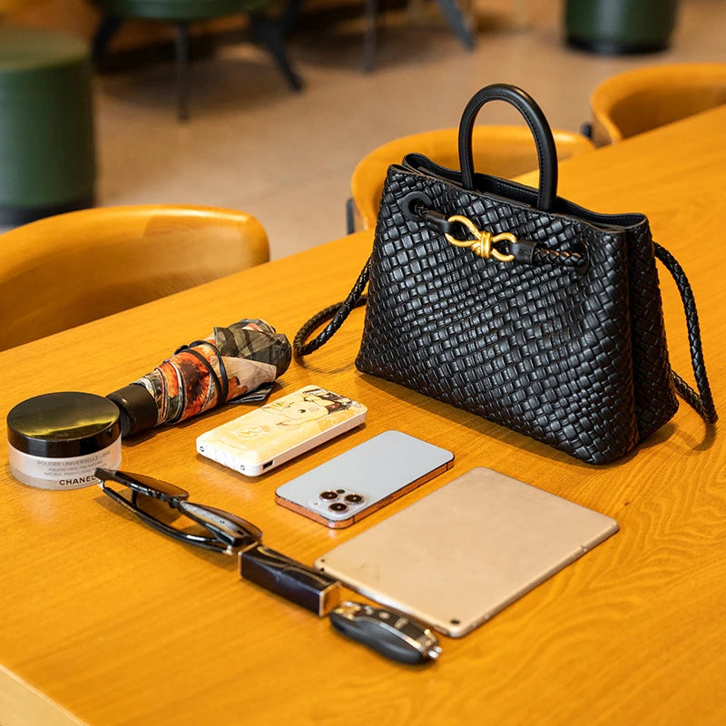 Bolsa Tote Pequena Trançada Blair