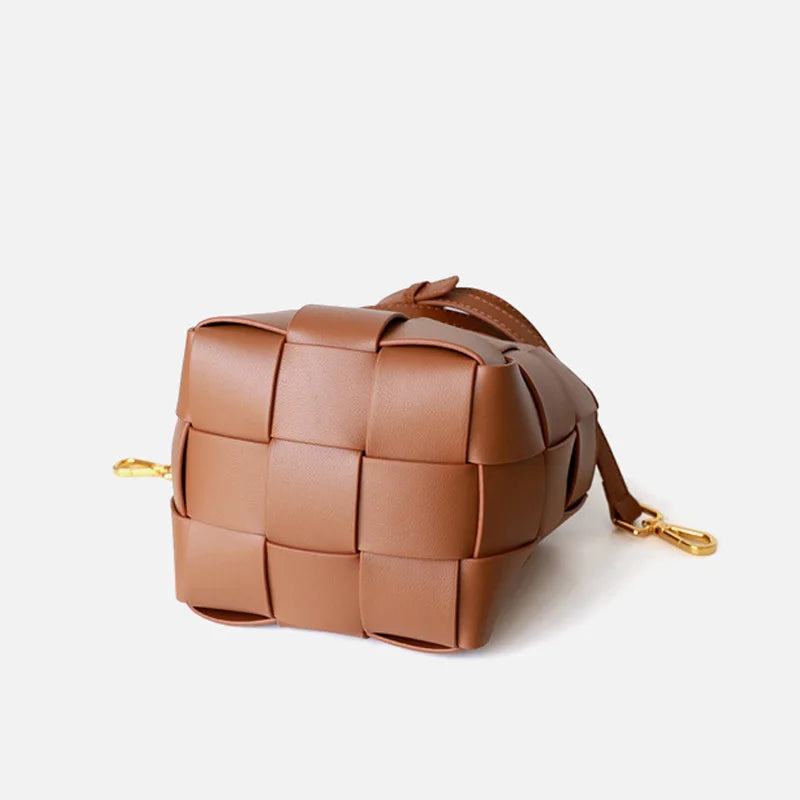 Bolsa Transversal Pequena Bucket Couro Legítimo Nales