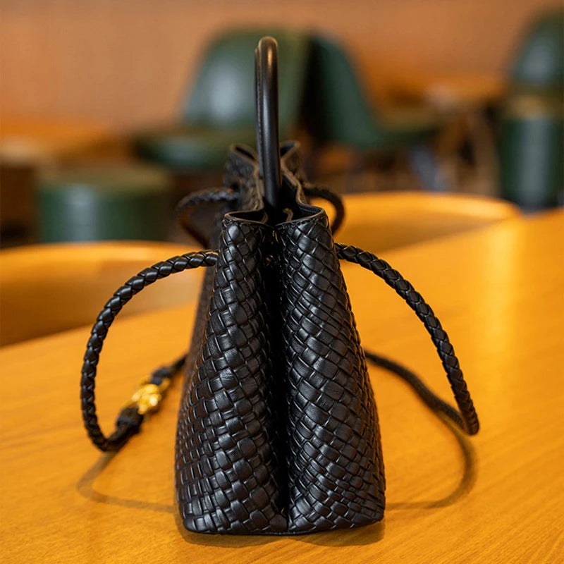 Bolsa Tote Pequena Trançada Blair